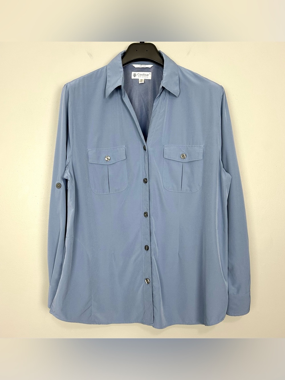 Coolibar Lightweight Sun Protection Shirt Women’s Size XL Button Front Vented